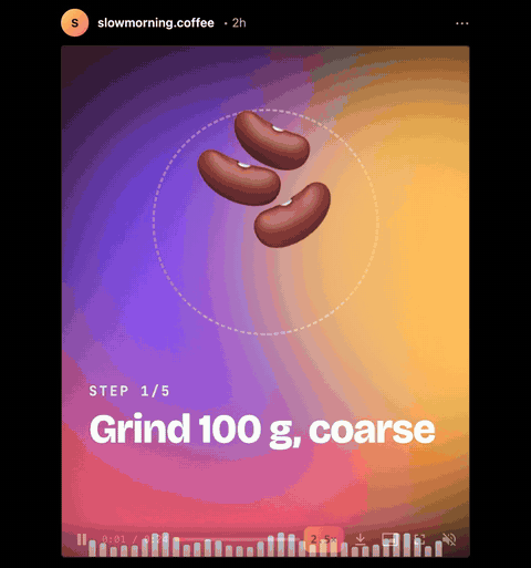 A reel on Instagram speeding up with the > key, then the seek bar being dragged and J and L skipping 10 seconds